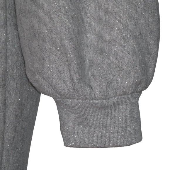 GAP  Grey Fleece Mock neck Long Sleeve  Sweatshirt Dress Size M - Picture 5 of 11